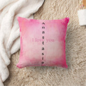 素晴らしいピンクの水色 クッション (ブランケット)