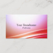 素晴らしいピンクの薄紫グラデーション革新的に曲がった装飾 名刺 (正面)