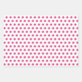 素晴らしいピンクローズウォーターカラーアートパターン ラッピングペーパーシート (正面3)