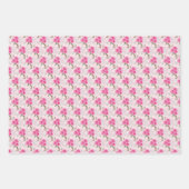 素晴らしいピンクローズウォーターカラーアートパターン ラッピングペーパーシート (正面)