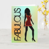 素晴らしいファッションディーバグリーティングカード カード (黄色い花)