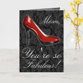 素晴らしいファッション靴の母の日 カード (黄色い花)