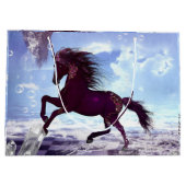 素晴らしいファンタジー馬のビーチ ラージペーパーバッグ (裏面)