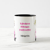 素晴らしいフィットネスインストラクター ツートーンマグカップ (中央)