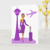 素晴らしいフライト付き添い人 カード (黄色い花)