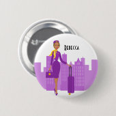 素晴らしいフライト付き添い人 缶バッジ (正面&裏面)