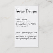 素晴らしいフラミンゴの名刺 名刺 (裏面)