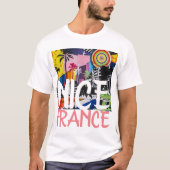 素晴らしいフランスの落書きの壁画、人3 Tシャツ (正面)
