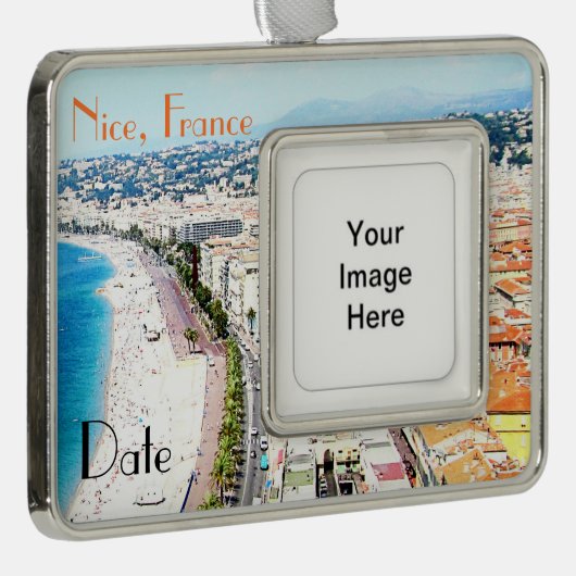 素晴らしいフランスカスタマイズ可能な旅行オーナメント シルバープレートフレームオーナメント (右)
