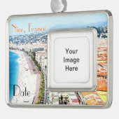 素晴らしいフランスカスタマイズ可能な旅行オーナメント シルバープレートフレームオーナメント (左)