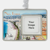 素晴らしいフランスカスタマイズ可能な旅行オーナメント シルバープレートフレームオーナメント (正面)