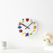 素晴らしいフルーツクロック ラウンド壁時計 (ホーム)