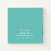 素晴らしいフレンド感動的おもしろいアクアブルー ノートブック (裏面)