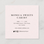 素晴らしいフローラグリッターカスタムケーカー スクエア名刺 (裏面)