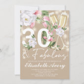 素晴らしいフローラ30th誕生日パーティー 招待状 (正面)