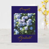 素晴らしいフローラ,おめでとうございます,大学院カード カード (黄色い花)