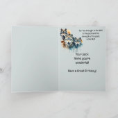 素晴らしいブラザー誕生日ウルフアンドパック引用文 カード (内部)