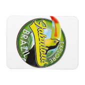 素晴らしいブラジルのロゴを探索 マグネット (横)