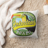 素晴らしいブラジルのロゴマグネットを探索 クッション (ブランケット)