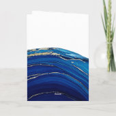 素晴らしいブルーマーブルグリッター2フォト誕生日 カード (裏面)