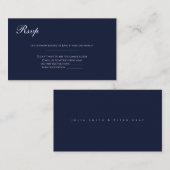 素晴らしいブルー、結婚式の出欠届けカードを保存 エンクロージャーカード (正面/裏面)