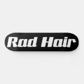素晴らしいヘアブラックとホワイトのタイポグラフィカスタムカラー スケートボード (横)