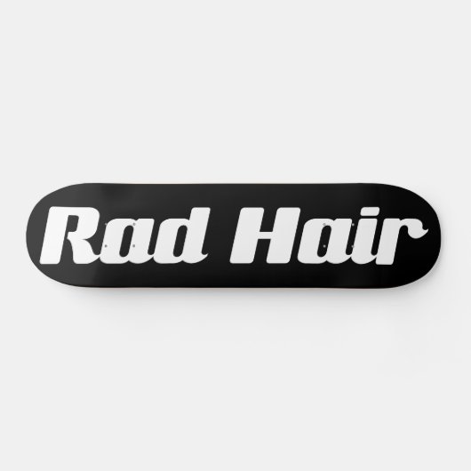 素晴らしいヘアブラックとホワイトのタイポグラフィカスタムカラー スケートボード (横)