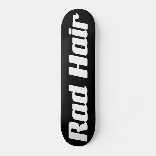 素晴らしいヘアブラックとホワイトのタイポグラフィカスタムカラー スケートボード (正面)
