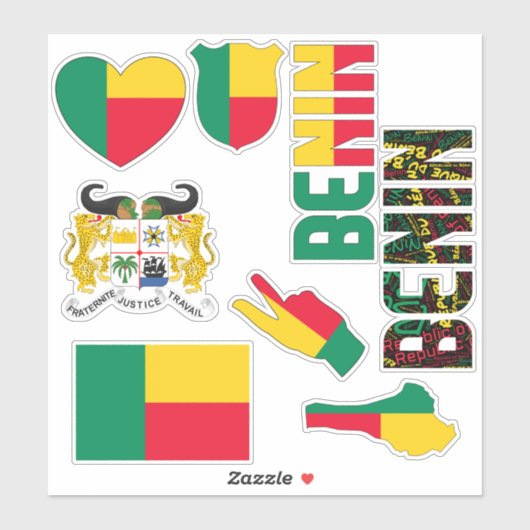 素晴らしいベナンが国のシンボルを形作る シール (シート)