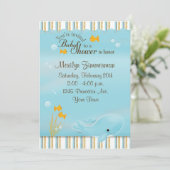 素晴らしいベビーシャワーの招待のクジラ 招待状 (スタンド正面)