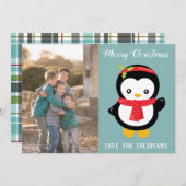 素晴らしいペンギンのクリスマス写真 シーズンカード (正面/裏面)