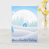 素晴らしいホリデーカードを持っている カード (黄色い花)