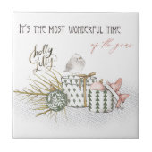 素晴らしいホリデータイムクリスマス タイル (正面)