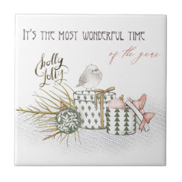 素晴らしいホリデータイムクリスマス タイル