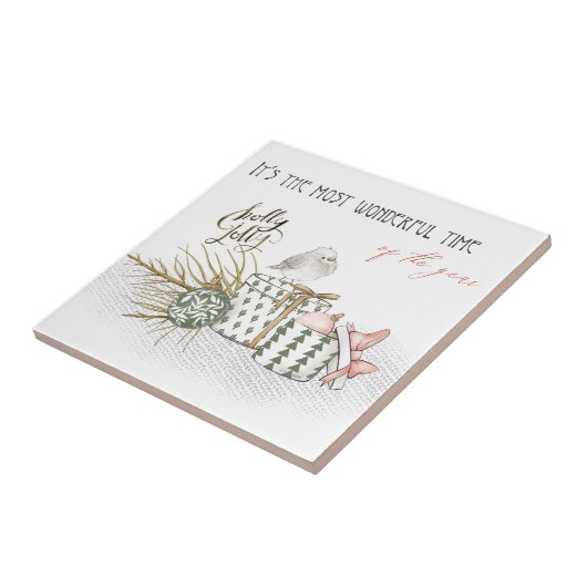 素晴らしいホリデータイムクリスマス タイル (側面)