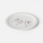 素晴らしいホワイトクリスマスのパーティーのプレート ペーパープレート (アングル)