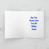 素晴らしいホワイトクリスマスカードの夢を見ること シーズンカード (内部)