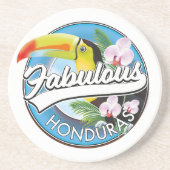 素晴らしいホンジュラスのロゴカーマグネットを探索 コースター (正面)
