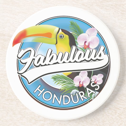 素晴らしいホンジュラスのロゴカーマグネットを探索 コースター (正面)