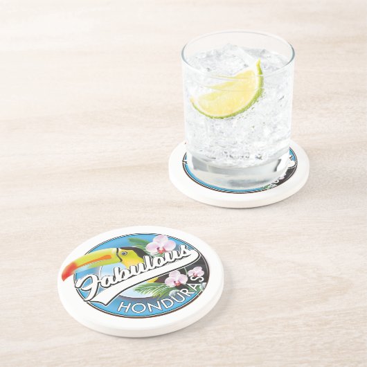 素晴らしいホンジュラスのロゴカーマグネットを探索 コースター (側面)