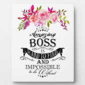 素晴らしいボスサンキューユーボス"素晴らしボス フォトプラーク (正面)