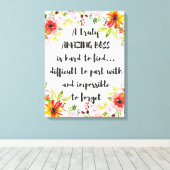 素晴らしいボス引用文素晴らしボス感謝ギフト キャンバスプリント (インサイチュ (ウッドフロア))