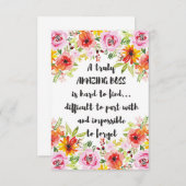 素晴らしいボス引用文素晴らしボス感謝ギフト サンキューカード (正面/裏面)