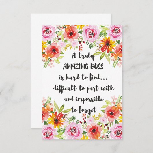 素晴らしいボス引用文素晴らしボス感謝ギフト サンキューカード (正面/裏面)