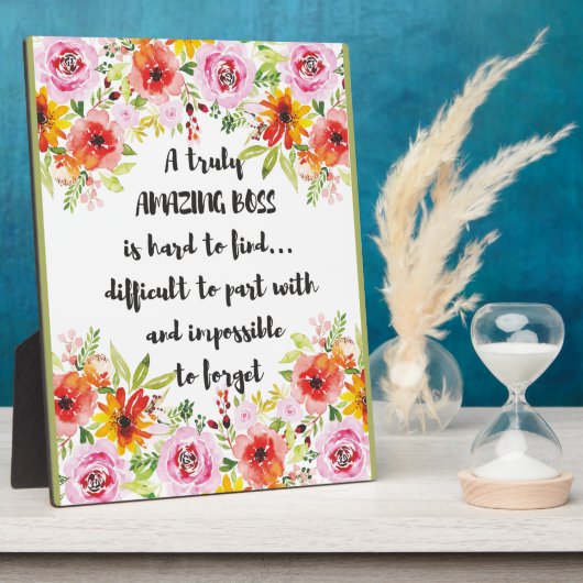 素晴らしいボス引用文素晴らしボス感謝ギフト フォトプラーク (側面)