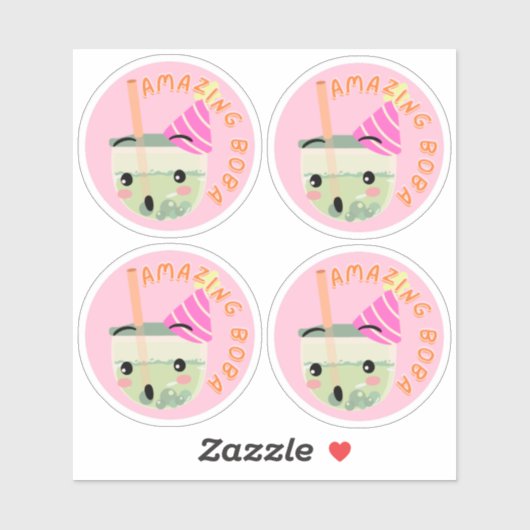 素晴らしいボバ – 4のパック シール (シート)