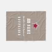 素晴らしいボーイフレンドの赤い星の砂の背景V1A フリースブランケット (正面(横))