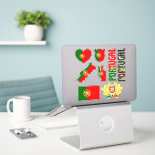 素晴らしいポルトガルが国のシンボルを形作る シール (デスク上のノートパソコン)