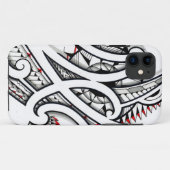 素晴らしいマオリの種族の入れ墨は赤い形と設計します Case-Mate iPhoneケース (裏面(横))