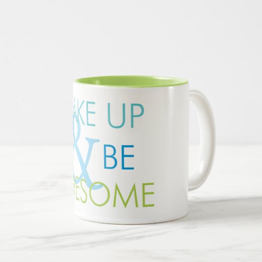 素晴らしいマグが目覚めて下さい及びあって下さい ツートーンマグカップ (正面右)